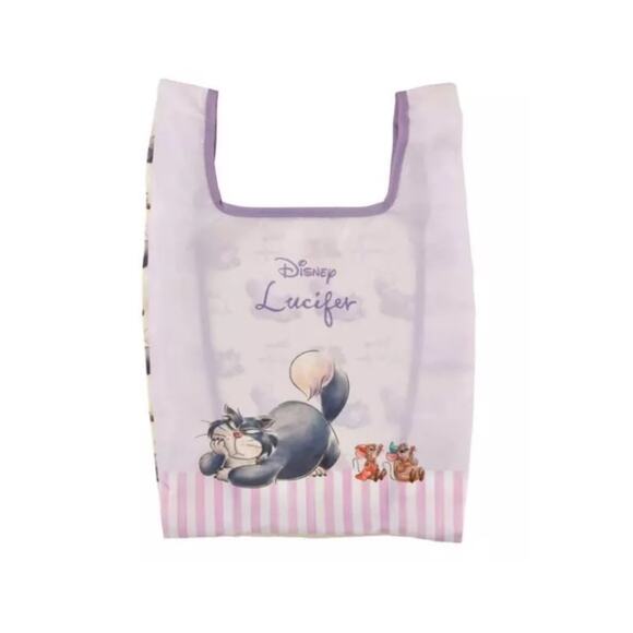 Japan Tokyo Disney Store Lucifer Jack Gus Shopping Eco Bag Pouch CAT DAY 2025 - Picture 3 of 10